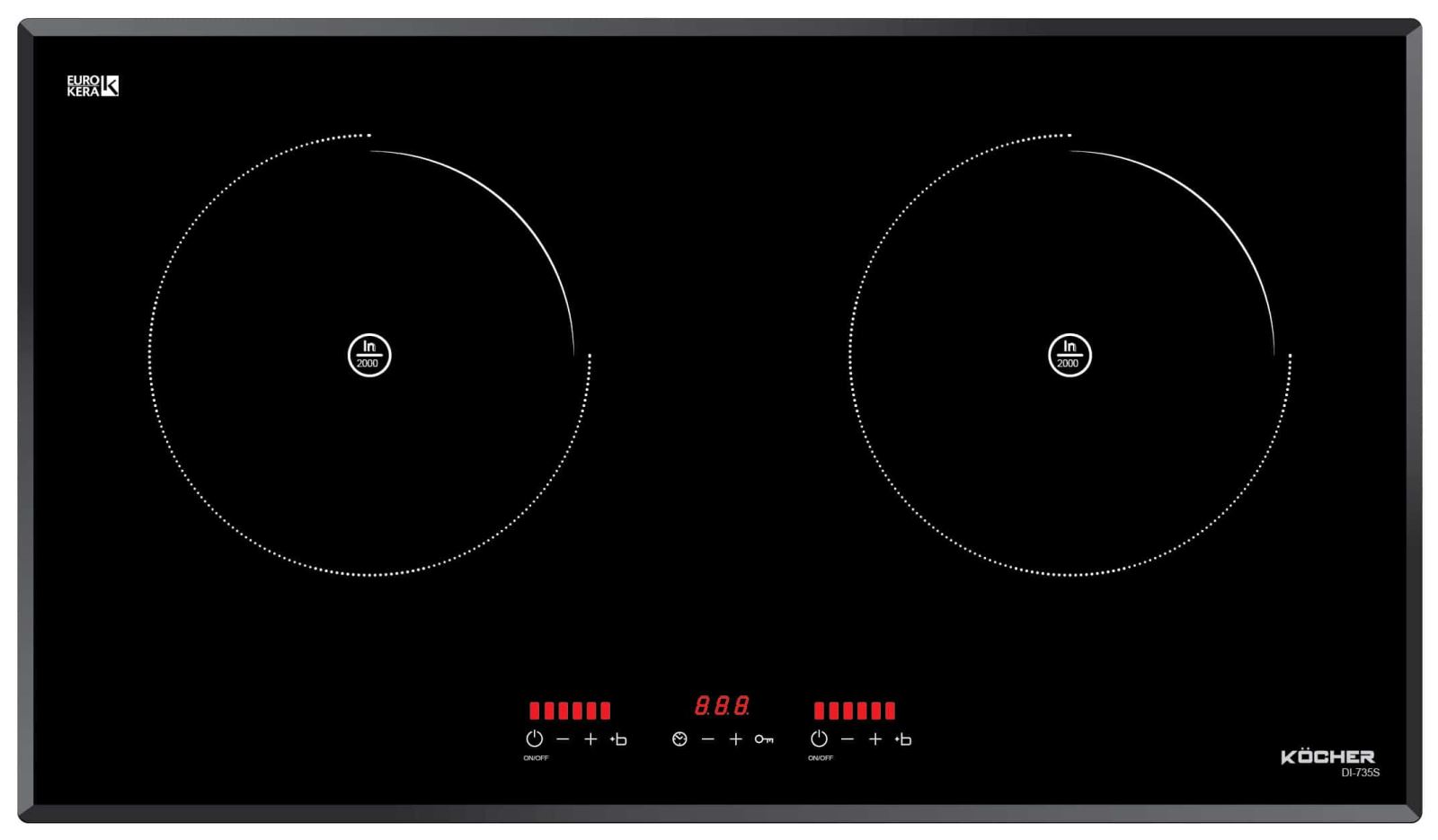 Bếp Từ Kocher DI 735S, Kocher DI 735S, Hai Vùng Nấu Nhanh, Cực An Toàn