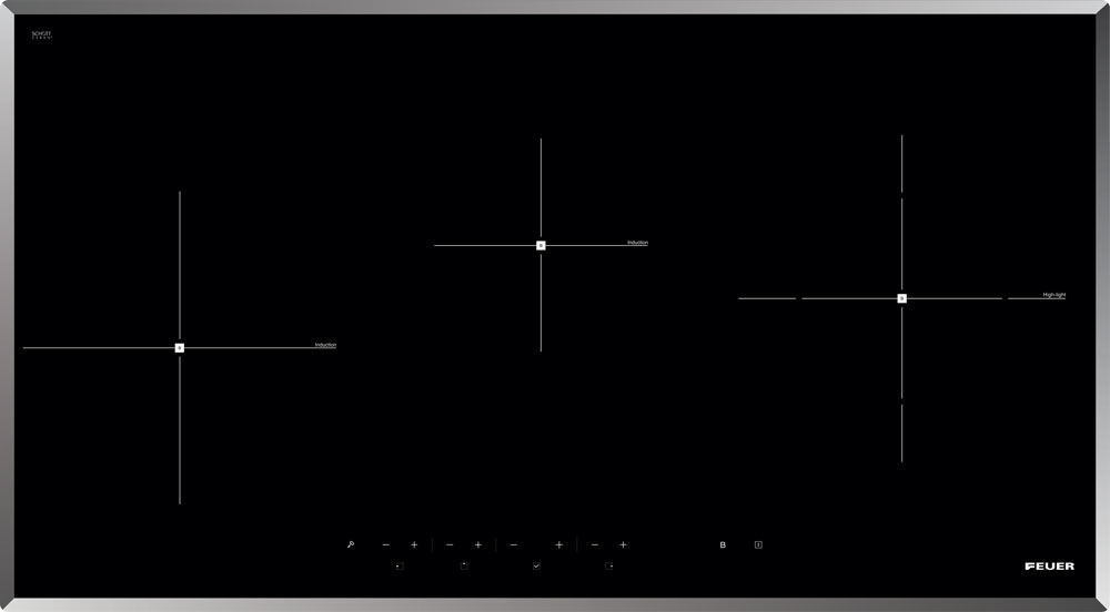 Ảnh của Bếp điện từ ba kết hợp FEUER F99
