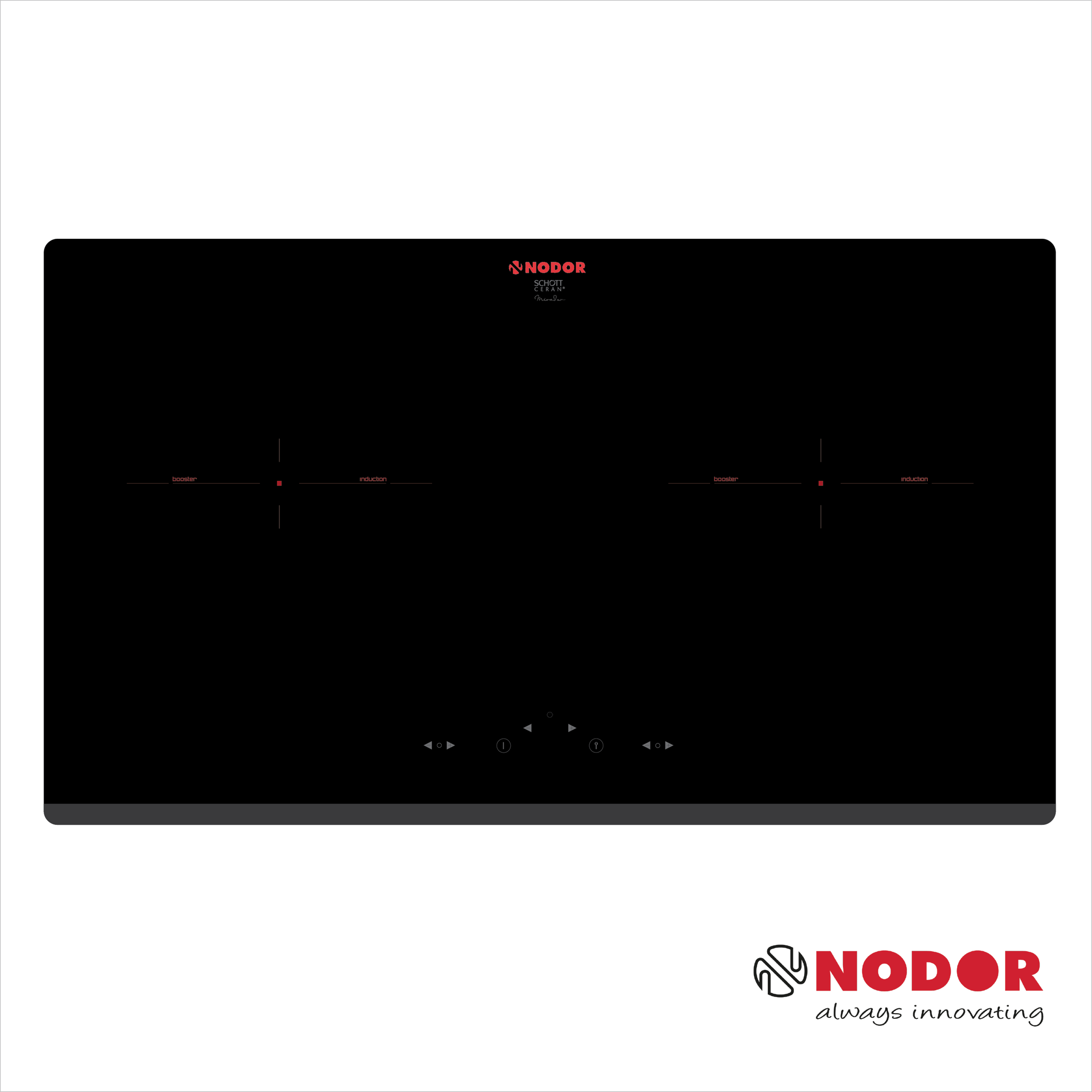 Bếp từ đôi Nodor IWC 2501MD mặt kính Schoot Ceran Miradur chống xước