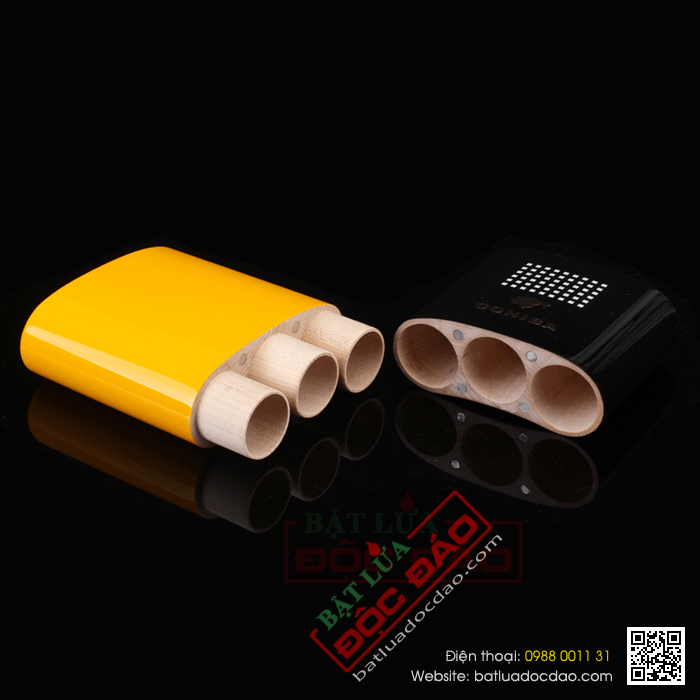 Bao da đựng Cigar (xì gà) Cohiba chính hãng loại 3 điếu - Mã SP: 5306W