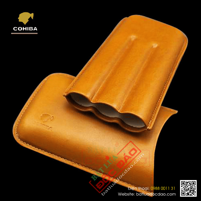 Bao da đựng Cigar (xì gà) Cohiba chính hãng loại 3 điếu - Mã SP: 1306L