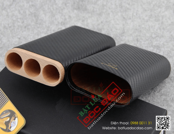 Bao da đựng Cigar (xì gà) chính hãng Cohiba loại 3 điếu - Mã SP: BLP301C