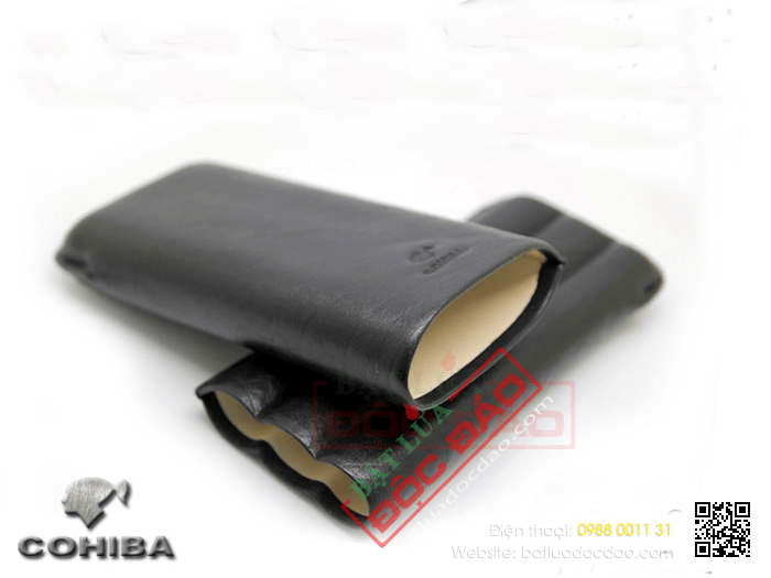 Bao da đựng Cigar (xì gà) chính hãng Cohiba loại 3 điếu - Mã SP: BLP313