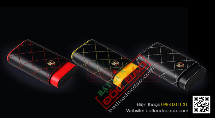 Bao da đựng Cigar (xì gà) Cigarloong chính hãng loại 3 điếu - Mã SP: 1004L