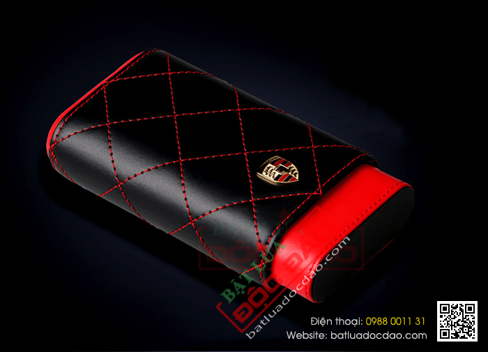 Bao da đựng Cigar (xì gà) Cigarloong chính hãng loại 3 điếu - Mã SP: 1004L
