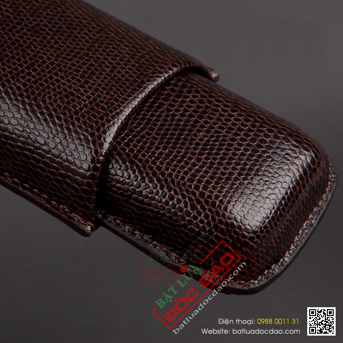 Bao da đựng Cigar (xì gà) Cohiba chất liệu da loại 2 điếu chính hãng - Mã SP: 5200L