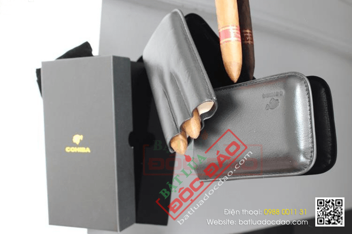Bao da đựng Cigar (xì gà) Cohiba chính hãng loại 3 điếu - Mã SP: 1301L