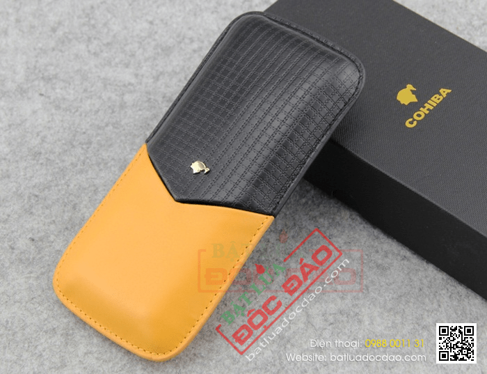 Bao da đựng Cigar (xì gà) Cohiba chính hãng loại 3 điếu - Mã SP: 1304L