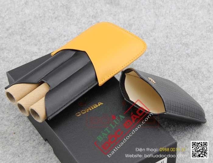 Bao da đựng Cigar (xì gà) Cohiba chính hãng loại 3 điếu - Mã SP: 1304L