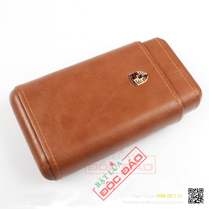 Bao da đựng Cigar (xì gà) Cohiba chính hãng loại 3 điếu - Mã SP: 5003L