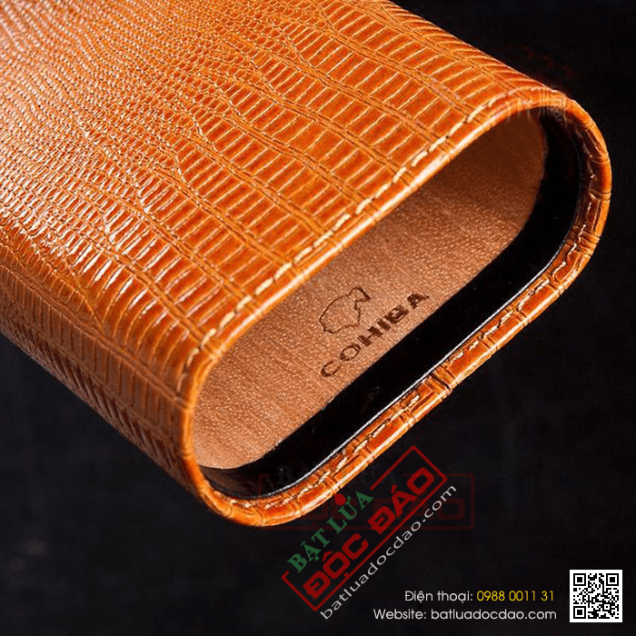 Bao da đựng Cigar (xì gà) Cohiba chính hãng loại 3 điếu - Mã SP: P3038