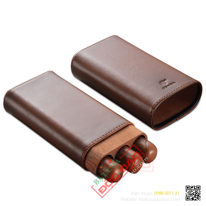 Bao da đựng Cigar (xì gà) Cohiba chính hãng loại 3 điếu - Mã SP: PT3009