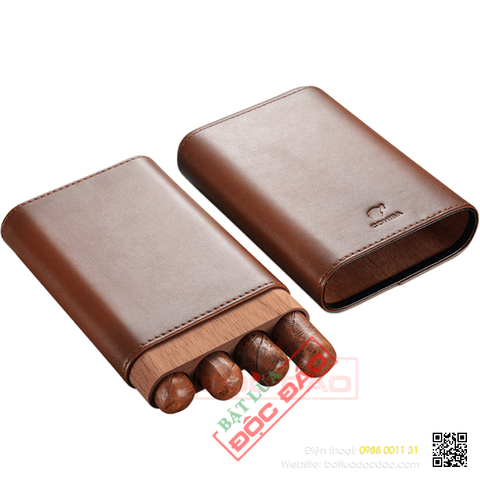 Bao da đựng Cigar (xì gà) Cohiba chính hãng loại 4 điếu - Mã SP: CC4001