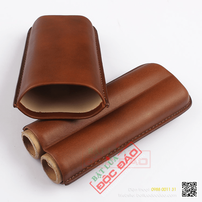 Bao da đựng Cigar (xì gà) Cohiba chính hãng loại 2 điếu - Mã SP: 1101L