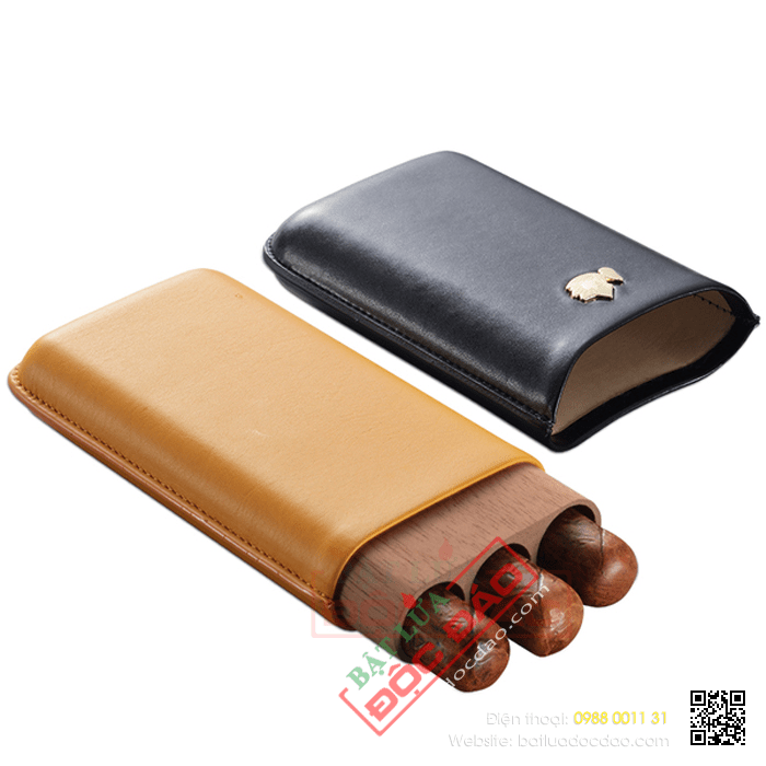 Bao da đựng Cigar (xì gà) Cohiba loại 3 điếu chính hãng - Mã SP: 361A