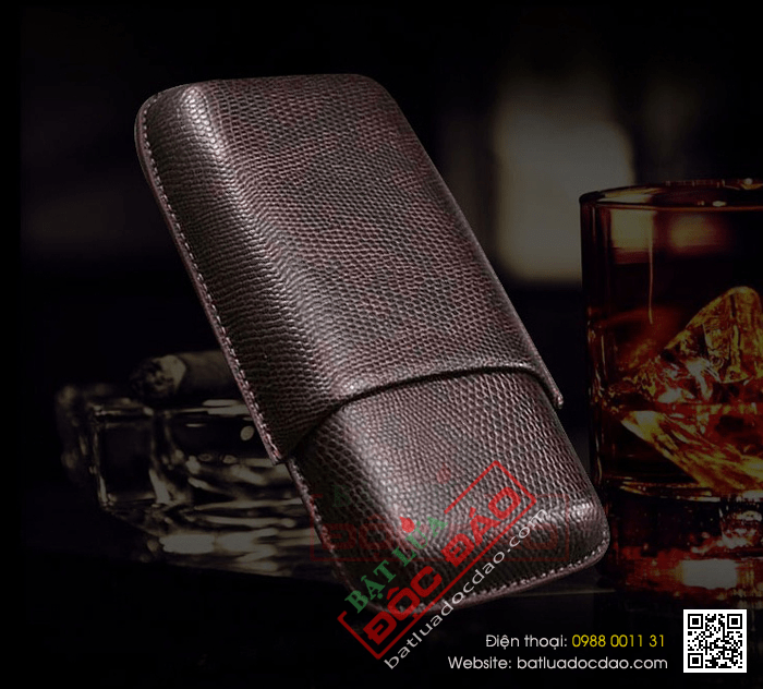 Bao da đựng Cigar (xì gà) Cohiba loại 3 điếu chính hãng - Mã SP: 5200A