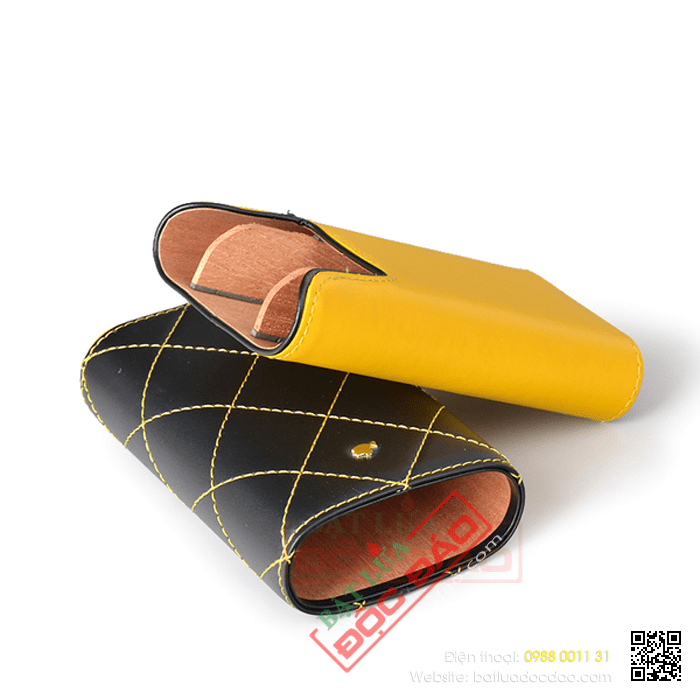 Bao da đựng Cigar (xì gà) Cohiba loại 3 điếu chính hãng - Mã SP: 5309L