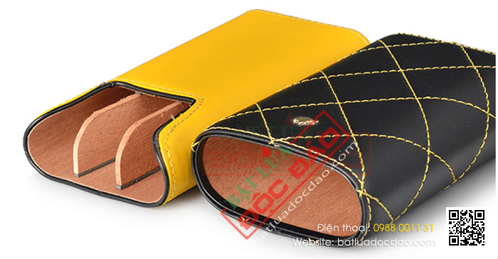 Bao da đựng Cigar (xì gà) Cohiba loại 3 điếu chính hãng - Mã SP: 5309L