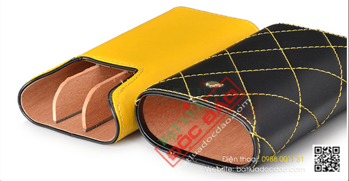 Bao da đựng Cigar (xì gà) Cohiba loại 3 điếu chính hãng - Mã SP: 5309L