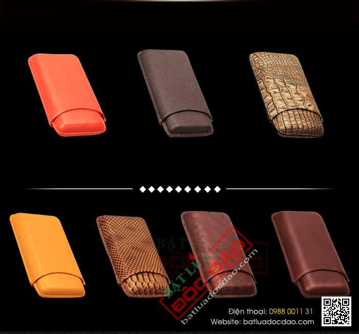Bao da đựng Cigar (xì gà) Cohiba loại 3 điếu chính hãng - Mã SP: CP101