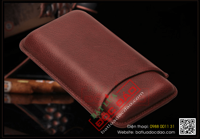 Bao da đựng Cigar (xì gà) Cohiba loại 3 điếu chính hãng - Mã SP: CP101