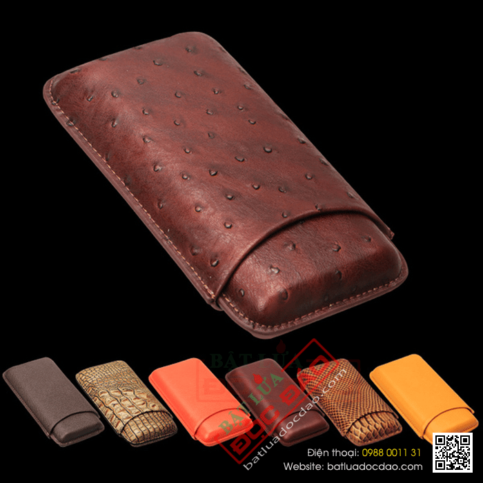 Bao da đựng Cigar (xì gà) Cohiba loại 3 điếu chính hãng - Mã SP: CP101