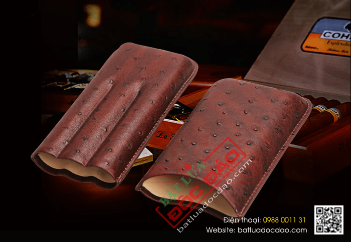 Bao da đựng Cigar (xì gà) Cohiba loại 3 điếu chính hãng - Mã SP: CP101