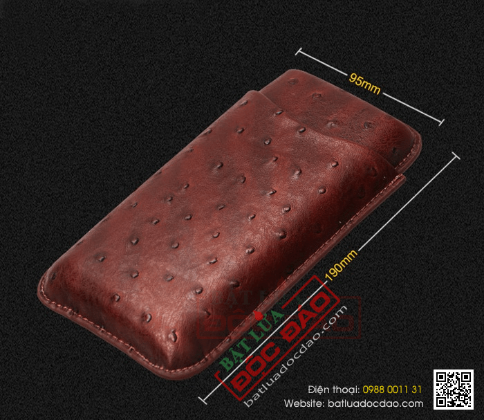 Bao da đựng Cigar (xì gà) Cohiba loại 3 điếu chính hãng - Mã SP: CP101