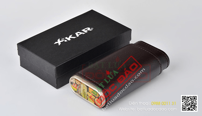 Bao da đựng Cigar (xì gà) Xikar chất liệu da cao cấp chính hãng- Mã SP: 249BK