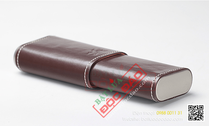 Bao da đựng Cigar (xì gà) Xikar loại 3 điếu màu nâu cao cấp - Mã SP: 243CN