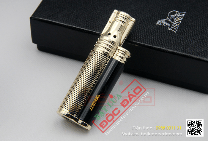 Bật lửa xì gà 1 tia Lubinski cao cấp kèm đục - Mã SP: KB26