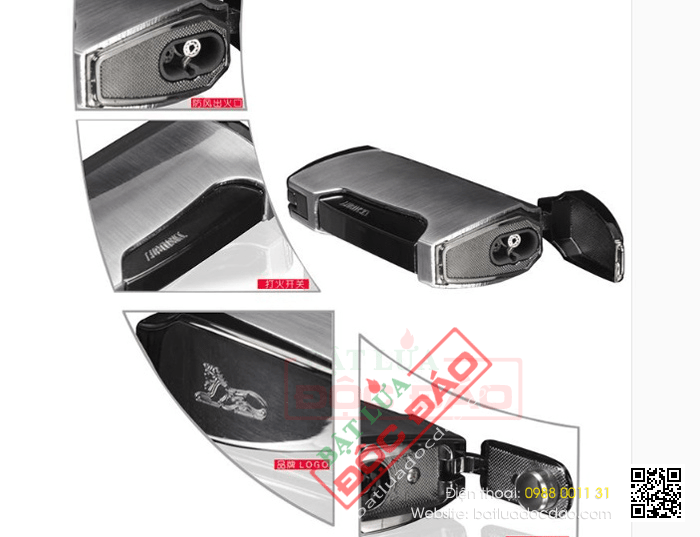 Bật lửa hút xì gà 2 tia Lubinski cao cấp kèm đục - KB27
