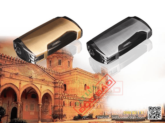 Bật lửa hút xì gà 2 tia Lubinski cao cấp kèm đục - KB27