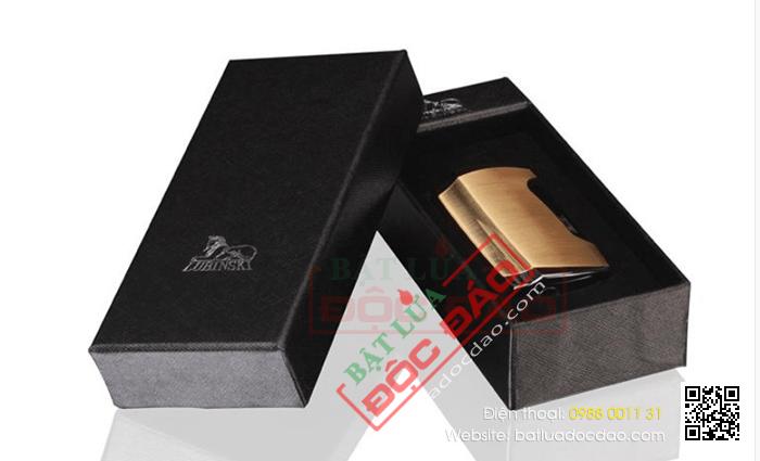 Bật lửa hút xì gà 2 tia Lubinski cao cấp kèm đục - KB27