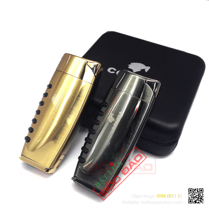 Bật lửa khò hút Cigar (xì gà) cohiba chính hãng loại 1 tia lửa có thiết bị đục xì gà - Mã SP: BLH087
