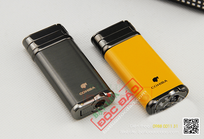 Bật lửa khò hút Cigar (xì gà) Cohiba chính hãng loại 1 tia lửa có thiết bị đục Xì gà - Mã SP: BLH097
