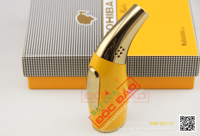 Bật lửa khò hút Cigar (xì gà) Cohiba chính hãng loại 1 tia lửa có thiết bị đục Xì gà - Mã SP: BLH106
