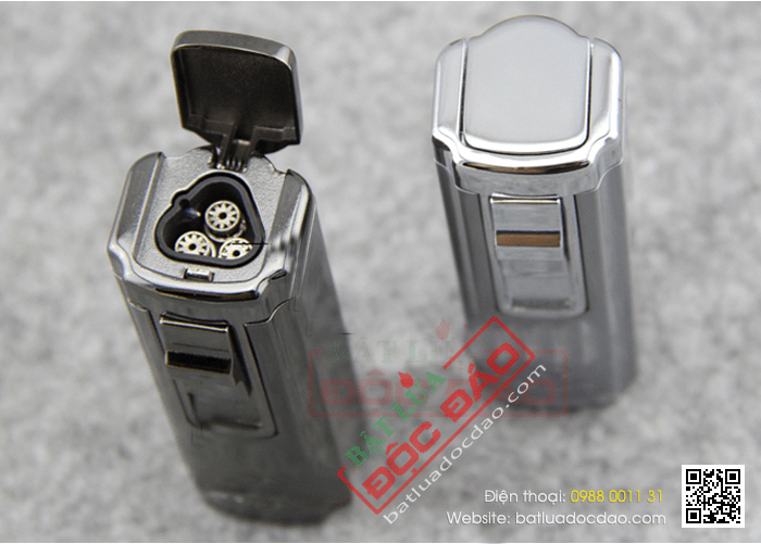 Bật lửa khò hút Cigar (xì gà) Cohiba chính hãng loại 3 tia lửa có thiết bị đục Cigar - Mã SP: BLH004
