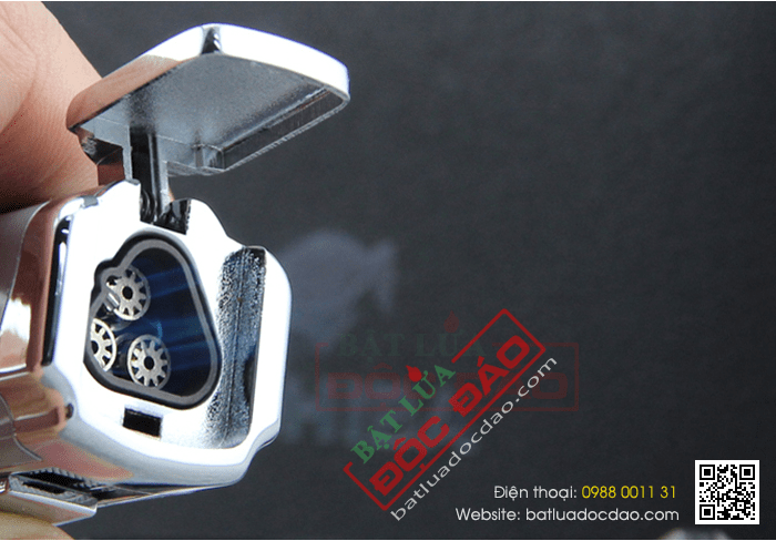 Bật lửa khò hút Cigar (xì gà) Cohiba chính hãng loại 3 tia lửa có thiết bị đục Cigar - Mã SP: BLH004