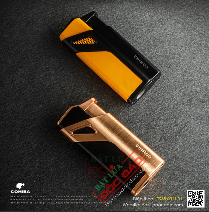 Bật lửa Cohiba khò xì gà 3 tia kèm đục - Mã SP: COB98