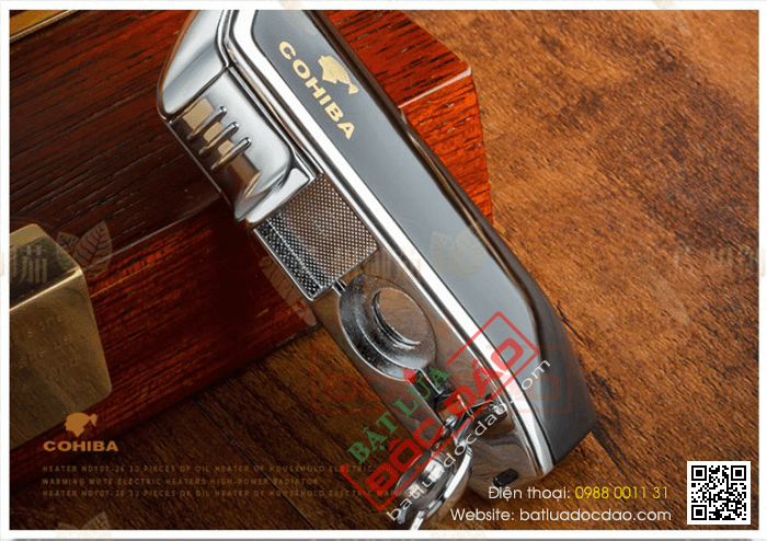 Bật lửa khò cigar Cohiba 3 tia kèm đục - Mã SP: COB08