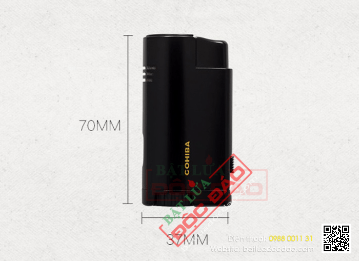 Bật lửa khò hút xì gà Cohiba 3 tia kèm đục - Mã SP: COB27