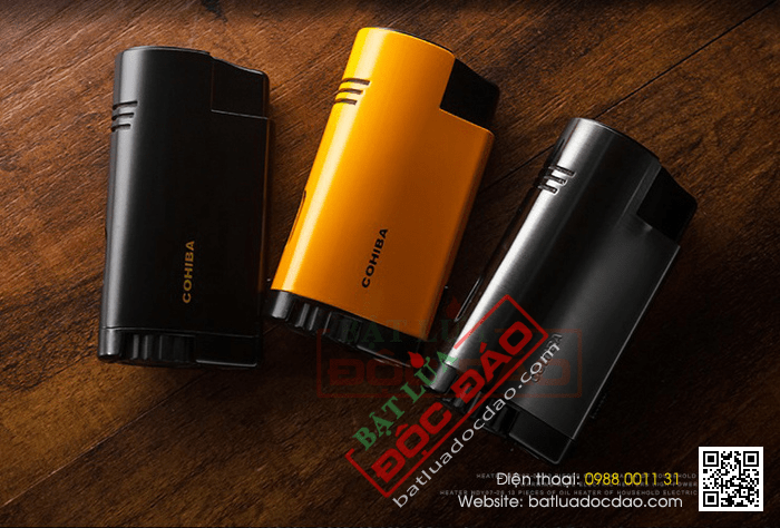 Bật lửa khò hút xì gà Cohiba 3 tia kèm đục - Mã SP: COB27