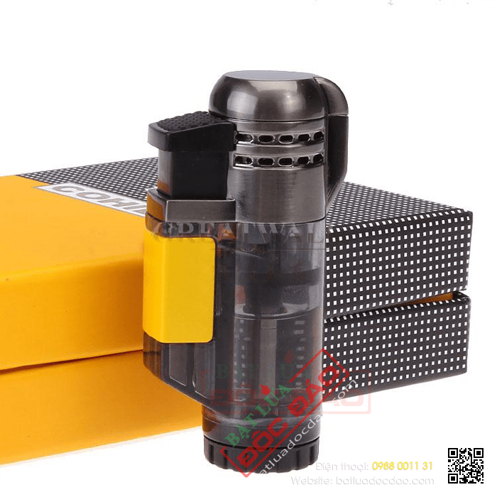 Bật lửa khò hút Cigar (xì gà) Cohiba chính hãng 3 tia lửa khò - Mã SP: COB373