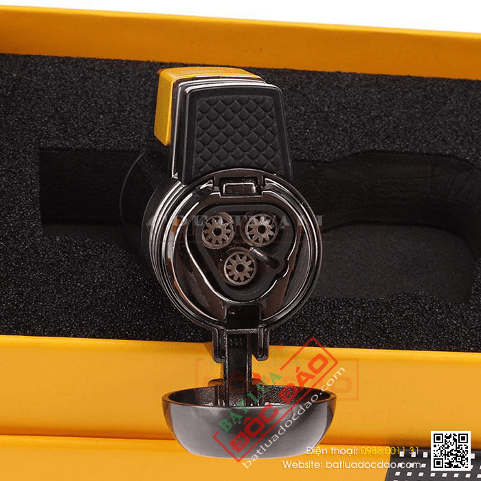 Bật lửa khò hút Cigar (xì gà) Cohiba chính hãng 3 tia lửa khò - Mã SP: COB373
