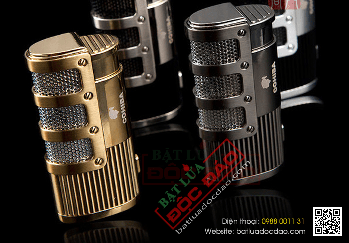 Bật lửa khò hút Cigar (xì gà) Cohiba chính hãng có thiết bị đục Cigar - Mã SP: BC02