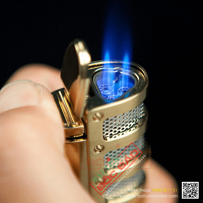Bật lửa khò hút Cigar (xì gà) Cohiba chính hãng có thiết bị đục Cigar - Mã SP: BC02