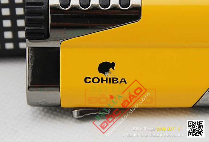 Bật lửa khò hút Cigar (xì gà) Cohiba chính hãng loại 1 tia lửa có thiết bị đục Cigar - Mã SP: BLH096
