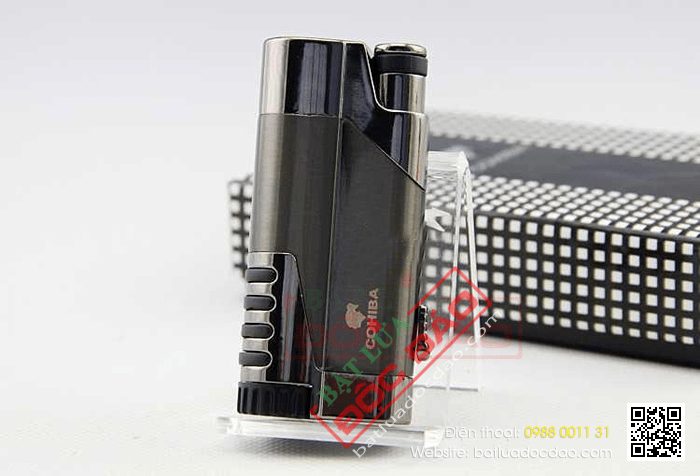Bật lửa khò hút Cigar (xì gà) Cohiba chính hãng loại 1 tia lửa có thiết bị đục Cigar - Mã SP: BLH096