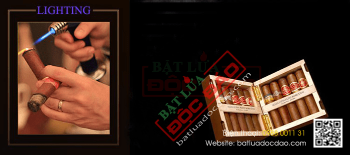 Bật lửa khò hút Cigar (xì gà) Cohiba chính hãng loại 1 tia lửa để bàn - Mã SP: BLH103